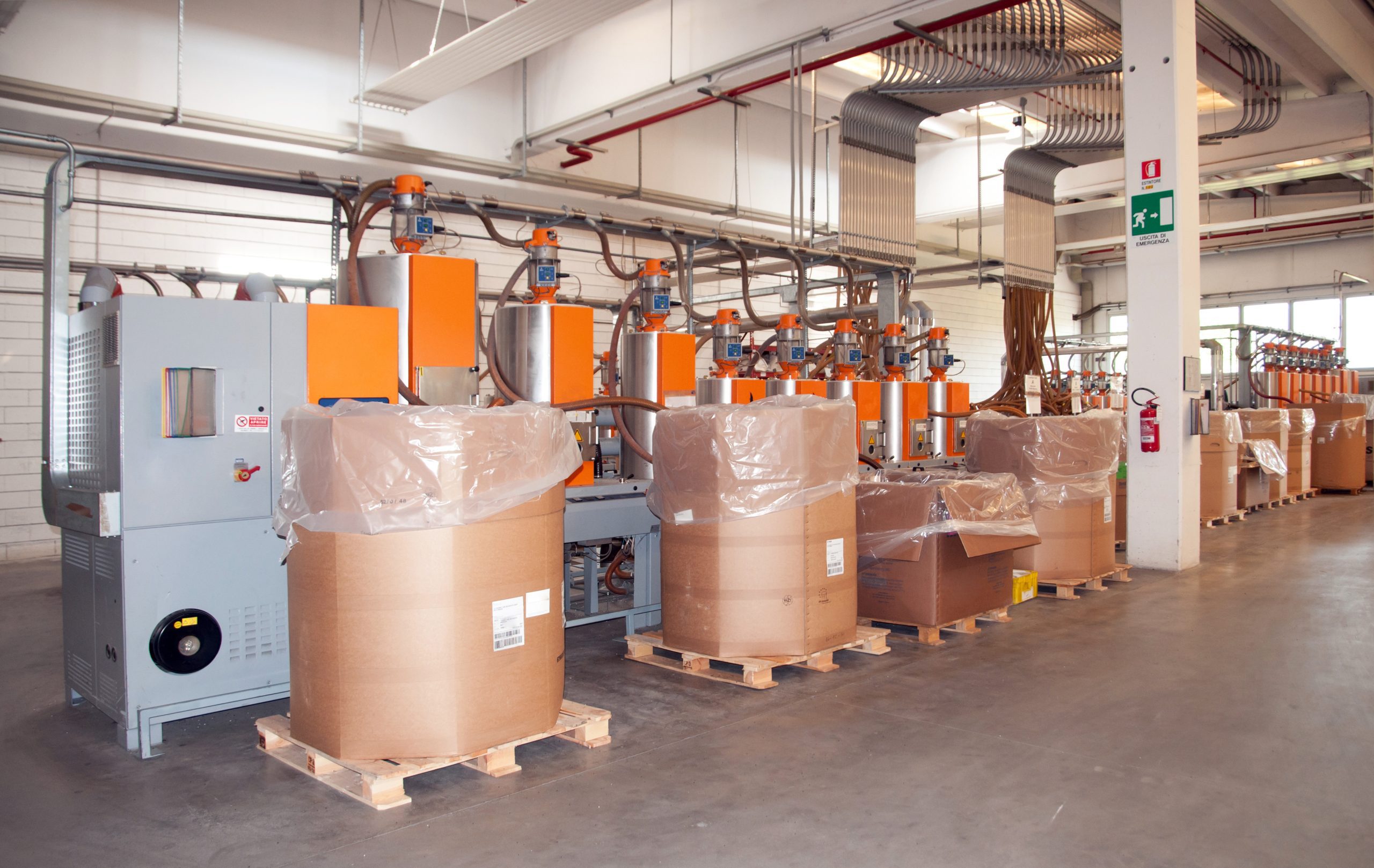 Modern automated factory plant